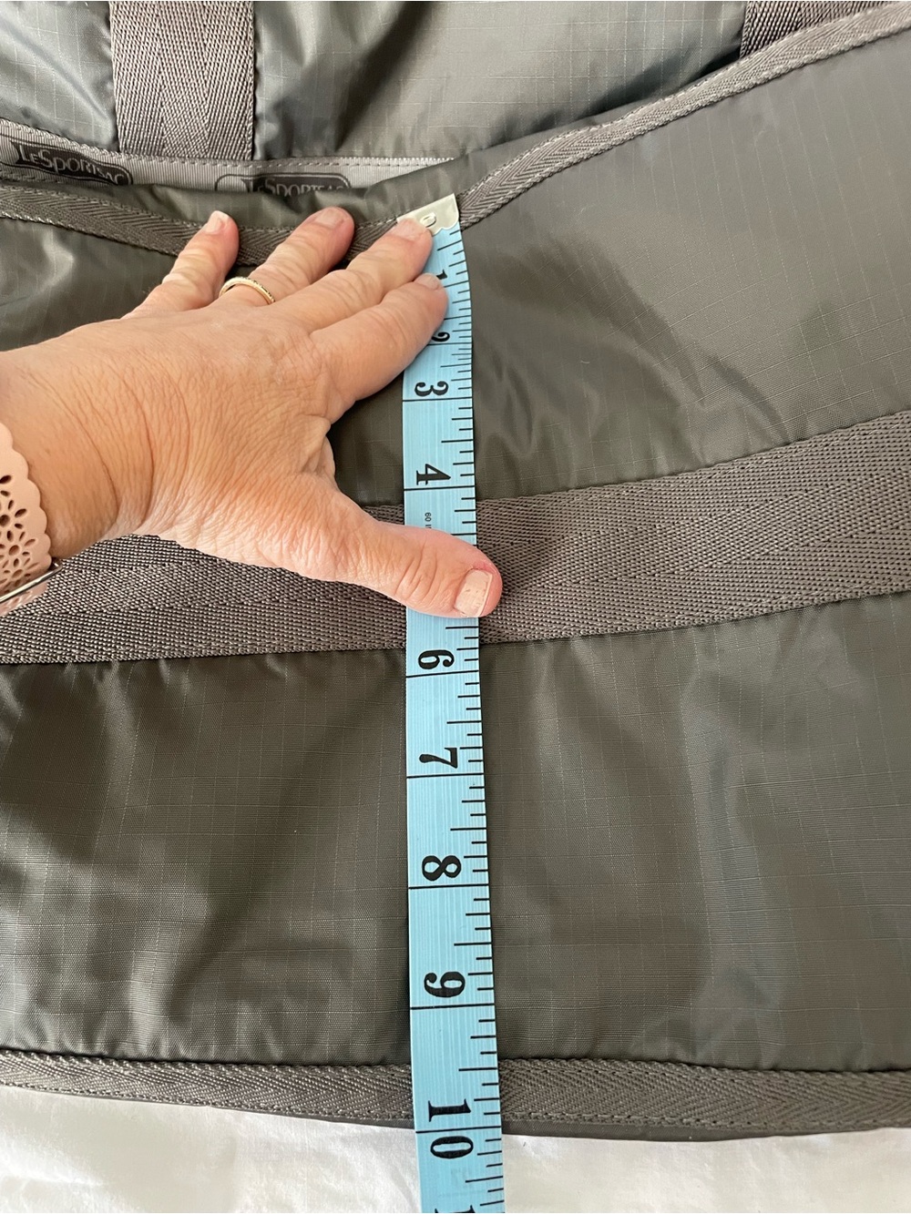 LeSportsac Gray Nylon Travel Tote Bag - Picture 9 of 12